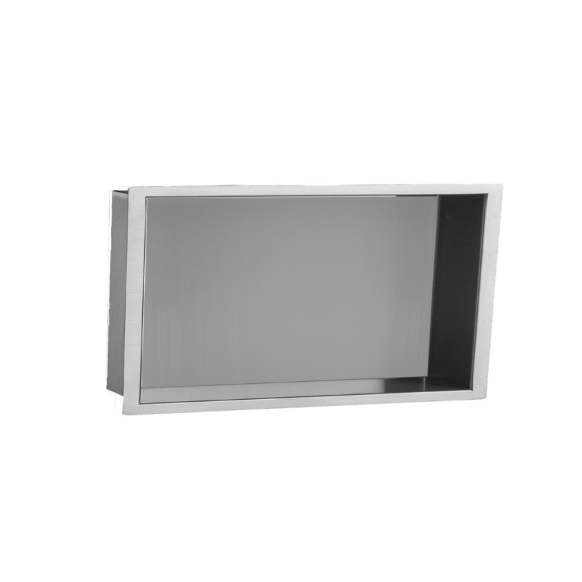 JTP Hix Chrome 600 x 300mm Shower Niche Cut Out